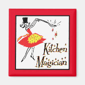 Kitchen Magician Retro Kochkunst Magnet (Vorne)