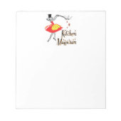 Kitchen Magician Retro Kochkunst Notizblock (Vorderseite)