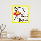 Kitchen Magician Retro Kochkunst Poster (Küche)