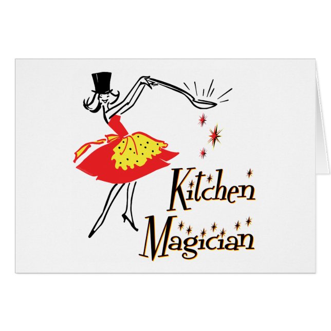 Kitchen Magician Retro Kochkunstkarten (Vorderseite (Horizontal))