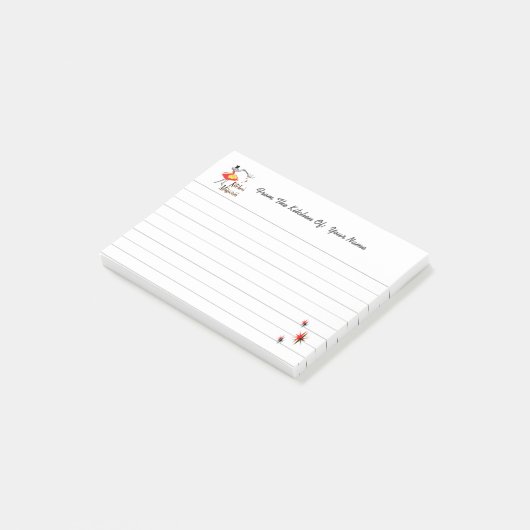 Kitchen Magician Retro Lined Custom Post es Hinwei Post-it Klebezettel (angewinkelt)