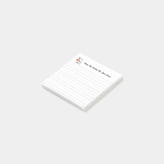 Kitchen Magician Retro Lined Post It Notes Post-it Klebezettel (angewinkelt)