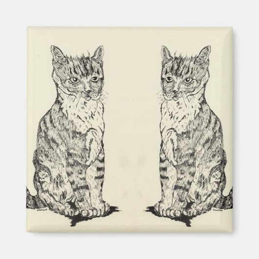 Kitchen Magnet Twin Cats (Vorne)