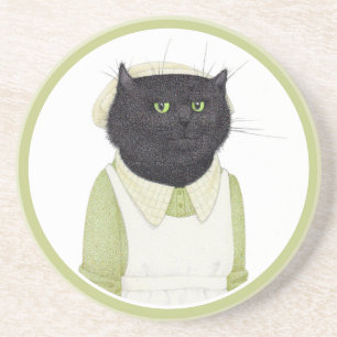 KITCHEN MAID CAT Round Sandstone Untersetzer