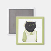 KITCHEN MAID CAT Square Magnet (Vorderseite/Rückseite)