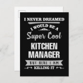 Kitchen Manager Super Cool Killing it Postkarte (Vorne/Hinten)