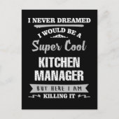 Kitchen Manager Super Cool Killing it Postkarte (Vorderseite)