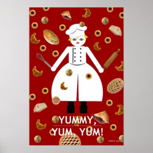 Kitchen Martzkin "JUMMY, YUM, YUM!" Poster