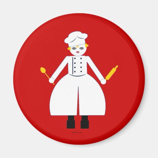 Kitchen Martzkin Red Chefette's Magnet (Vorne)