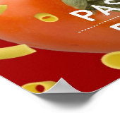 Kitchen Martzkin Red "Pasta! Pasta!" Poster (Ecke)
