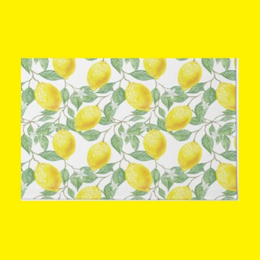 Kitchen Mat Kitchen Floor Mat Lemon Wasserfarbe Fußmatte