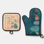 Kitchen Measurements Conversions Reference Sheet Ofenhandschuh & Topflappen-Set (Vorderseite)