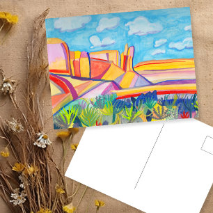 Kitchen Mesa New Mexico Handbemalte Aquarell Postkarte