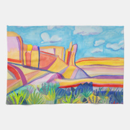 Kitchen Mesa Watercolor New Mexico Geschirrtuch