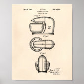 Kitchen Mixing Machine 1945 Patent Art Old Peper Poster (Vorne)