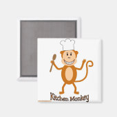 Kitchen Monkey Magnet (Vorderseite/Rückseite)