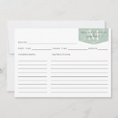 Kitchen Monogram Script Aquamarin Floral Foliage R (Vorderseite)