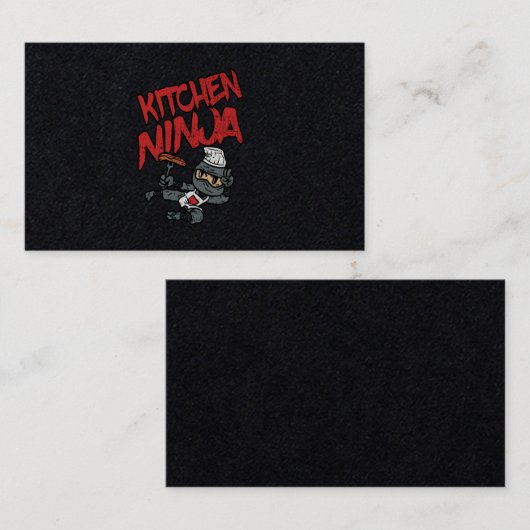 Kitchen Ninja Kochen GRILLEN Visitenkarte (Vorne/Hinten)