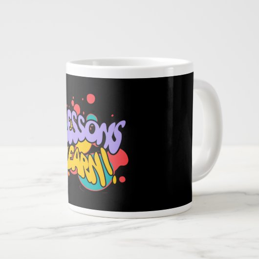 KITCHEN PAINT SPLASH LESSONS LEARN MUG Jumbo-Tasse (Vorderseite Rechts)