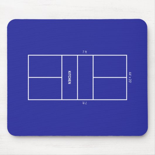 Kitchen Pickleball Court Diagram Mousepad (Vorne)