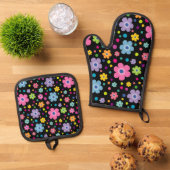 Kitchen Pot Holders Ofenhandschuh & Topflappen-Set (Oben Unten)