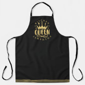 Kitchen Queen Gold Crown Individuelle Name Schürze (Vorderseite)