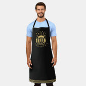 Kitchen Queen Gold Crown Individuelle Name Schürze (Getragen)