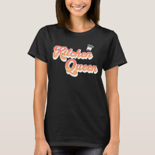 Kitchen Queen Pink Coral Text Crown Niedlicher Koc T-Shirt