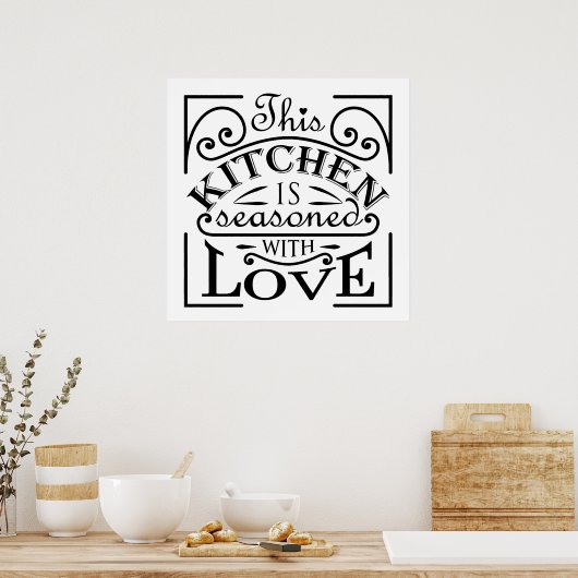 Kitchen Quote Design. Poster (Küche)
