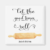 Kitchen Quote Funny Schwarz-weiß Typografie Magnet (Vorne)