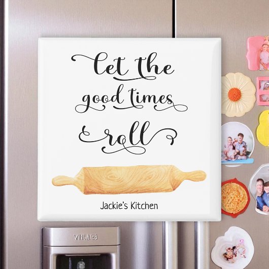 Kitchen Quote Funny Schwarz-weiß Typografie Magnet