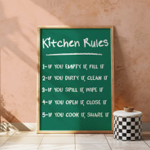 Kitchen regt Trendy Funny Chalkboard Wand Kunst