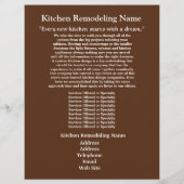 Kitchen Remodeler1 Business Flyer (Hinten)