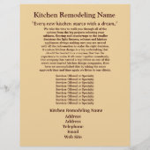 Kitchen Remodeler4 Business Flyer (Hinten)