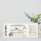 Kitchen Renovation Gift Certificate  Einladung (Stehend Vorderseite)
