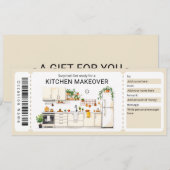 Kitchen Renovation Gift Certificate  Einladung (Vorne/Hinten)