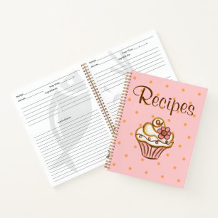 Kitchen Rezept Organizer Cupcake Geschenk Notebook Notizblock