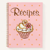 Kitchen Rezept Organizer Cupcake Geschenk Notebook Notizblock (Vorderseite)