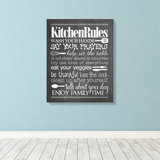 Kitchen Rules Leinwand (Insitu (Holzboden))