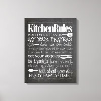 Kitchen Rules Leinwand
