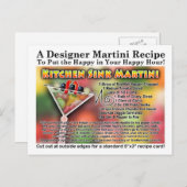 Kitchen Sink Martini Rezept Postkarte (Vorne/Hinten)