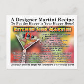 Kitchen Sink Martini Rezept Postkarte (Vorderseite)