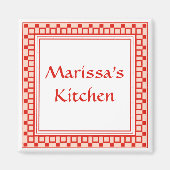 Kitchen Squares Red Magnet (Vorne)