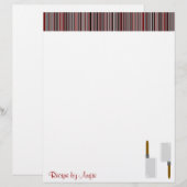 Kitchen Stripes Red Rezept Papier (Vorne/Hinten)