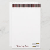 Kitchen Stripes Red Rezept Papier (Vorne/Hinten)