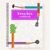 Kitchen Stuff Lila Recipe Spiral Notebook Notizblock (Vorderseite)