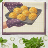 Kitchen Tea Towel | Cheese Scone Time | Plum Borde Geschirrtuch (Gefaltet)