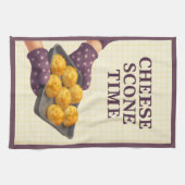 Kitchen Tea Towel | Cheese Scone Time | Plum Borde Geschirrtuch (Horizontal)