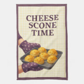 Kitchen Tea Towel | Cheese Scone Time | Plum Borde Geschirrtuch (Vertikal)
