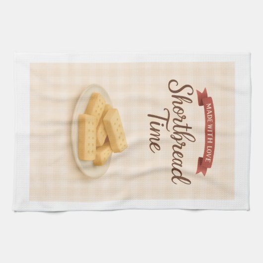 Kitchen Tea Towel | Shortbread  | Made With Love Geschirrtuch (Horizontal)